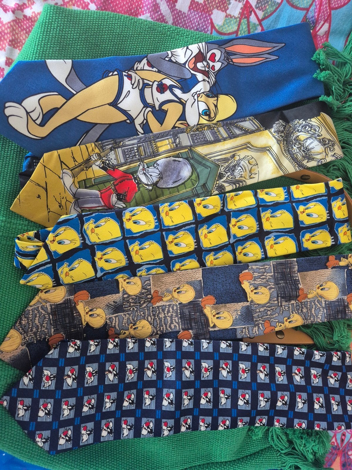 5 Looney Tunes stropdassen uit de jaren 90, Verzamelen, Ophalen of Verzenden, Zo goed als nieuw, Overige typen, Looney tunes