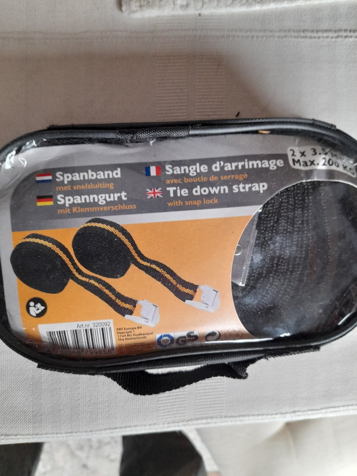 Spanbanden met snelsluiting - 2 stuks, max. 200 kg, Ophalen of Verzenden