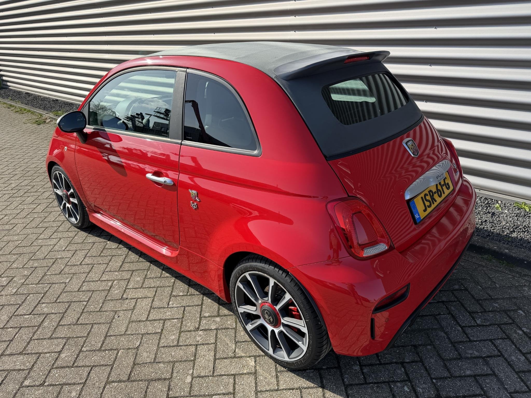 Fiat 500 C 1.4 T-Jet Abarth Automaat Cabriolet 165 PK, Auto's, Fiat, Gebruikt, 4 cilinders, Cabriolet, Leder