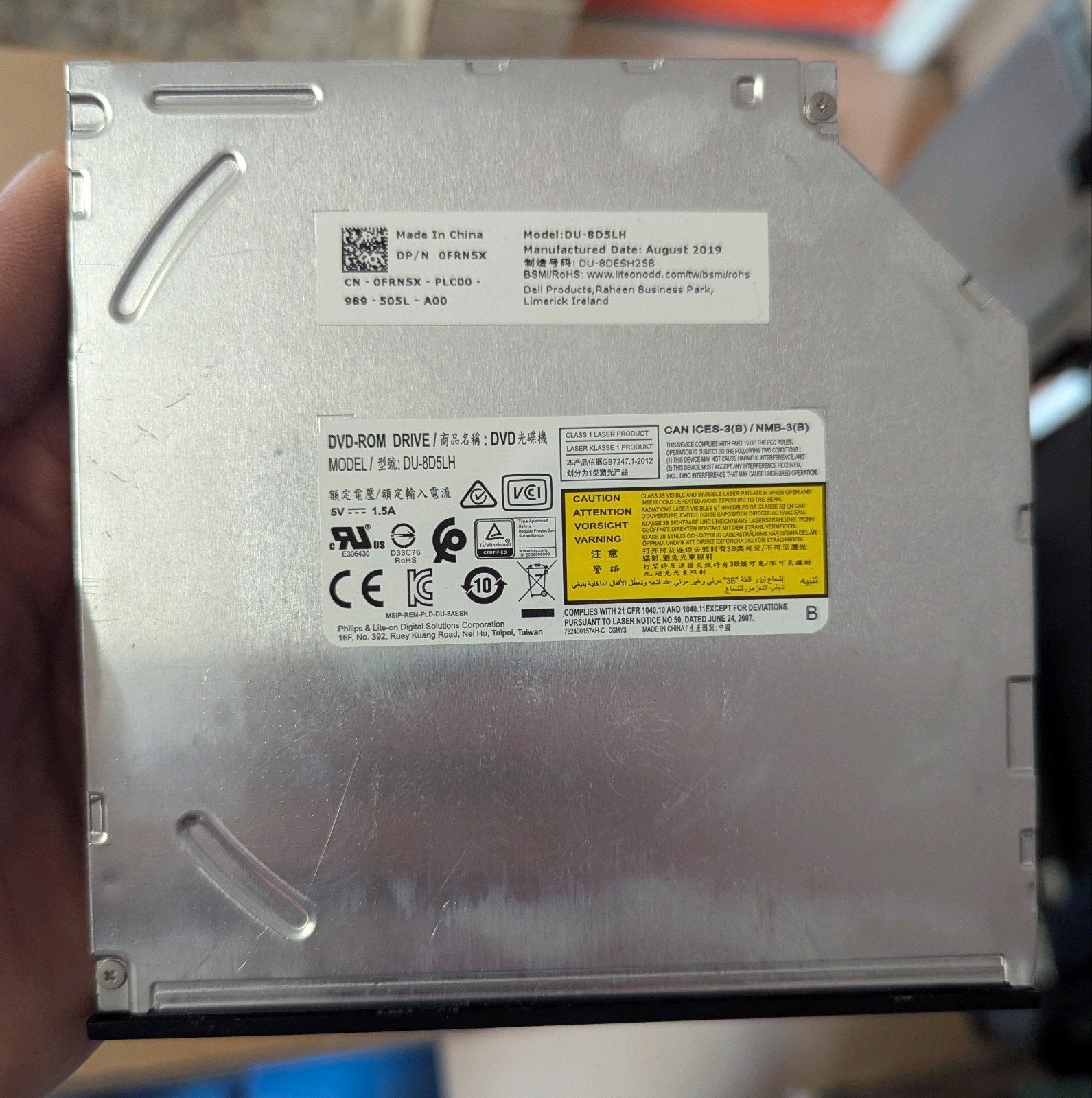 Dell DVD-ROM Drive DU-8DSLH - Intern, Intern, Gebruikt, Cd, Ophalen of Verzenden