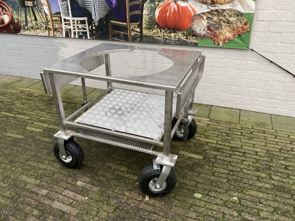 RVS tafel voor Big Green Egg L of XL, Ophalen, Nieuw, Overige