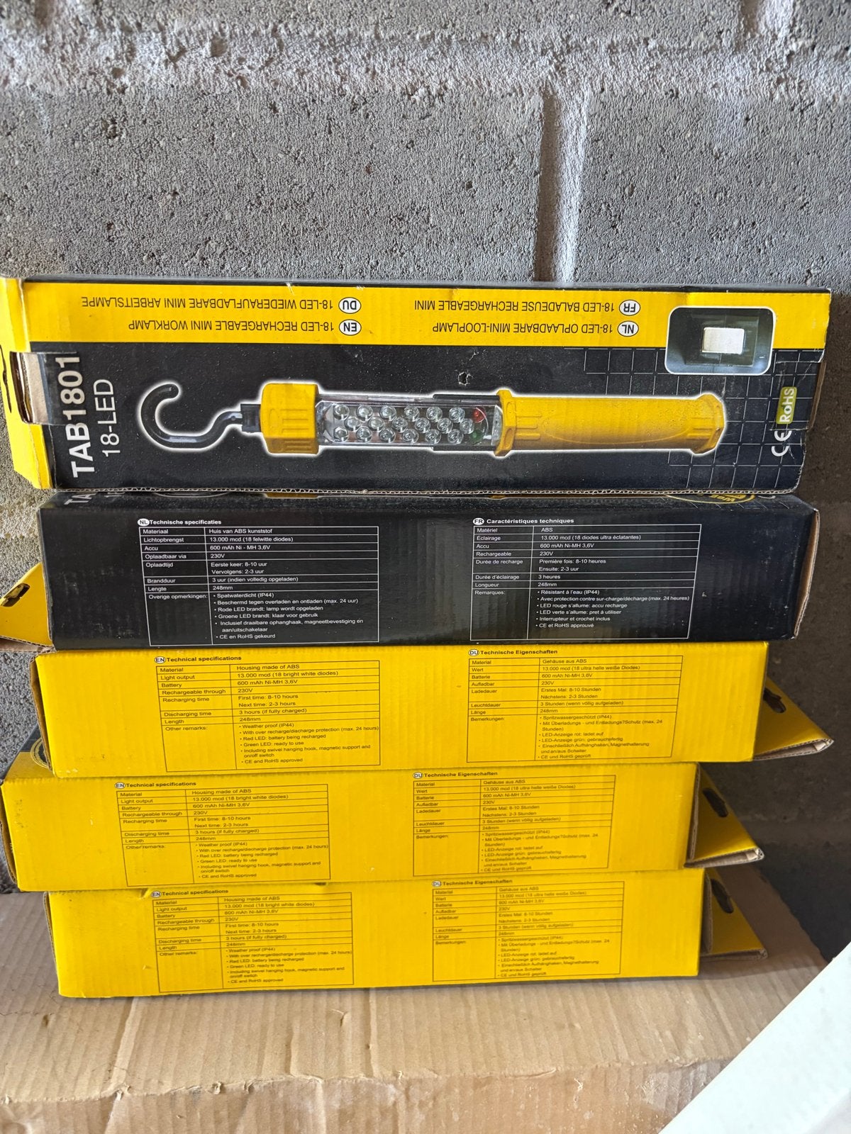 5x Oplaadbare led lamp - werkpaats garage verlichting, Ophalen, Nieuw, Overige typen, Overige merken