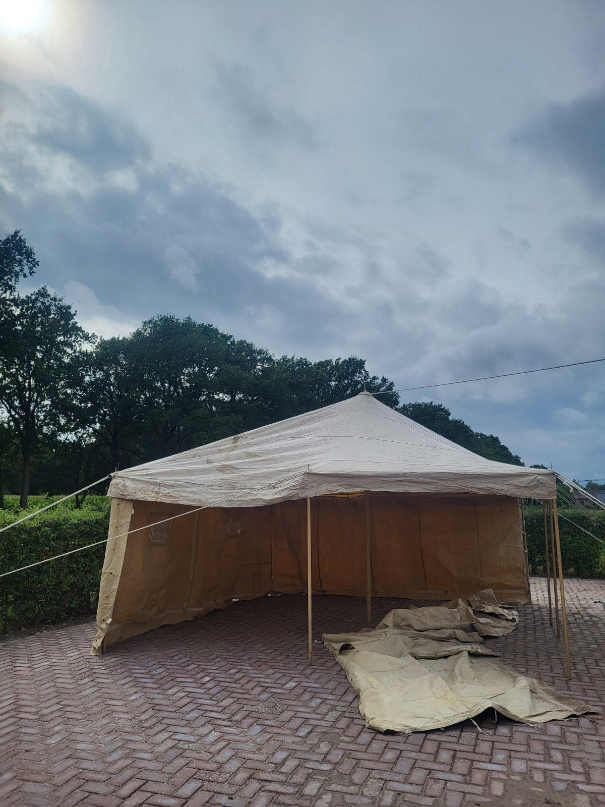 canvas tent legertent, Ophalen, Gebruikt, 4 tot 6 meter, 2 meter of meer