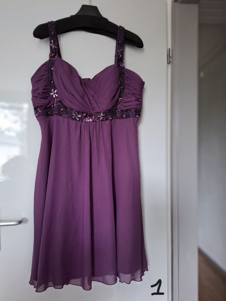 Jurk, Paars, Maat 46/48 (XL) of groter, Ophalen of Verzenden, Zo goed als nieuw