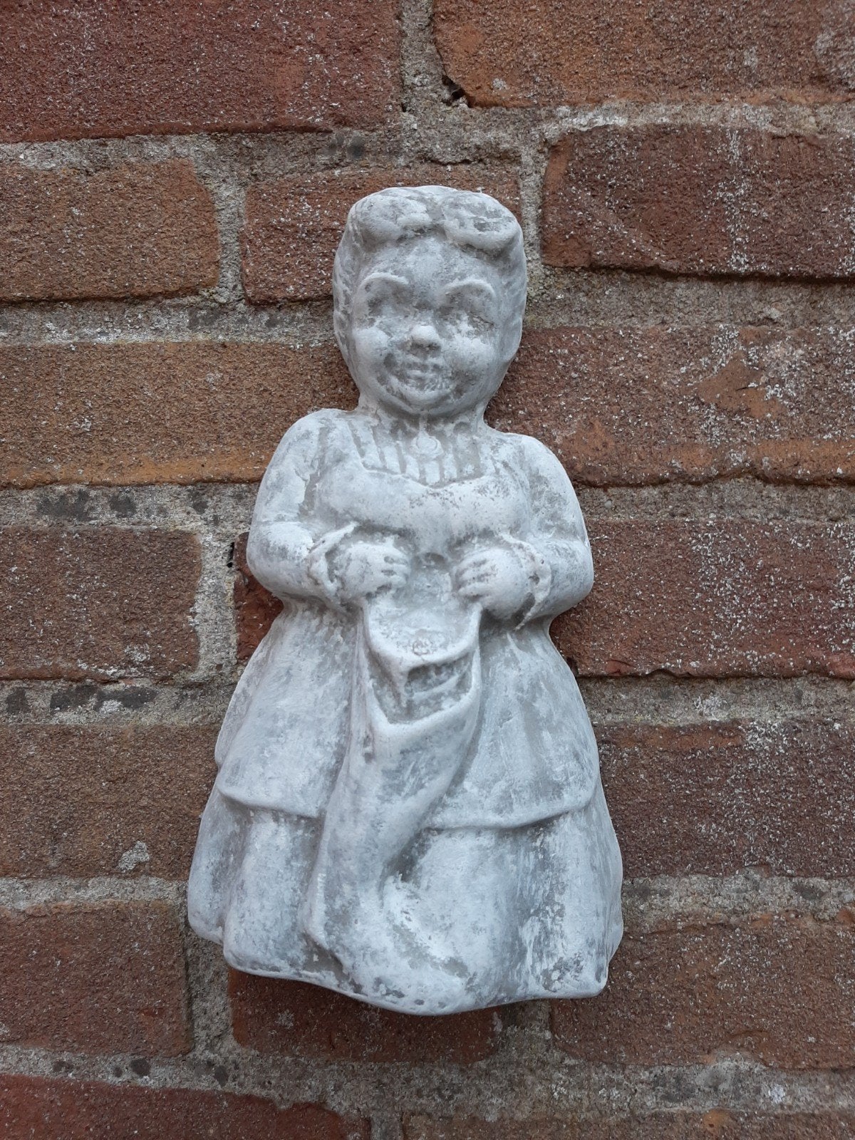 Vrouw wanddecoratie betonnen beeld tuinbeeld beton, Ophalen of Verzenden