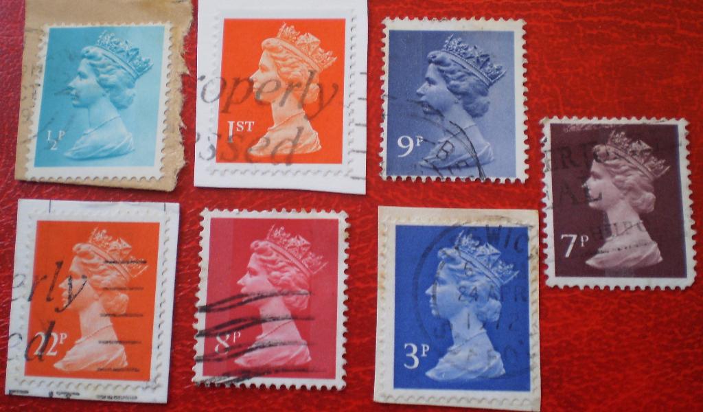 UK - 7x Queen Elizabeth, Postzegels en Munten, Postzegels | Europa | UK, Verzenden, Gestempeld