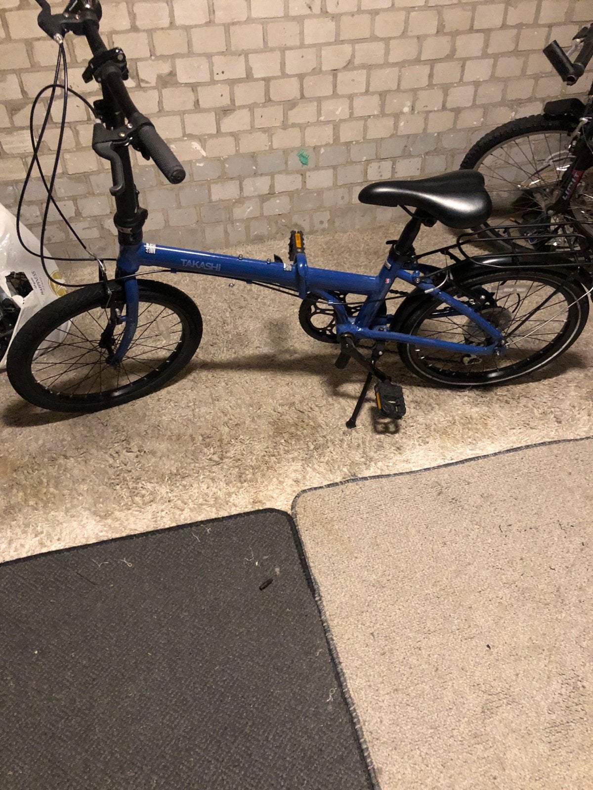 Takashi opvouwbare fiets - Blauw, 20 inch, Overige merken, Velgrem, Versnellingen, Ophalen of Verzenden