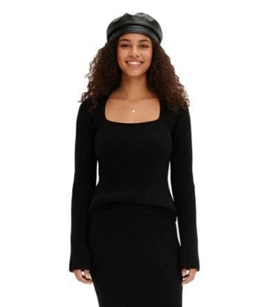 trui top zwart vierkante hals 48 / 50 nieuw, Kleding | Dames, Bonprix, Zwart, Nieuw, MHMOUTLET