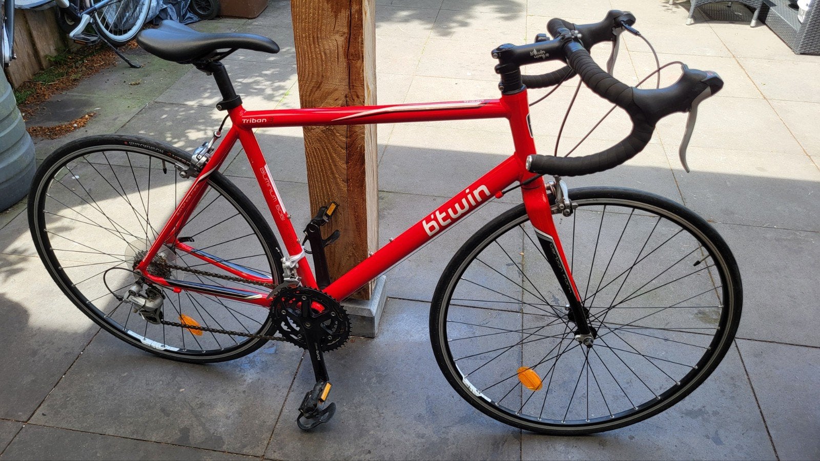 Mooi racefiets btwin riban3 6061 voor 120 €, Aluminium, Zo goed als nieuw, Meer dan 20 versnellingen, 53 tot 57 cm