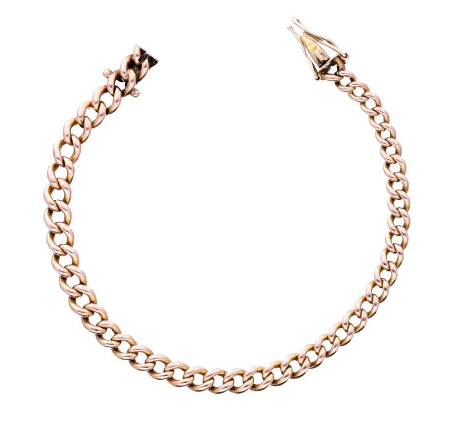 Prachtige Rose Gouden Armband Gourmetschakel 14 KRT, Sieraden, Tassen en Uiterlijk, Armbanden, Ophalen of Verzenden, Zo goed als nieuw