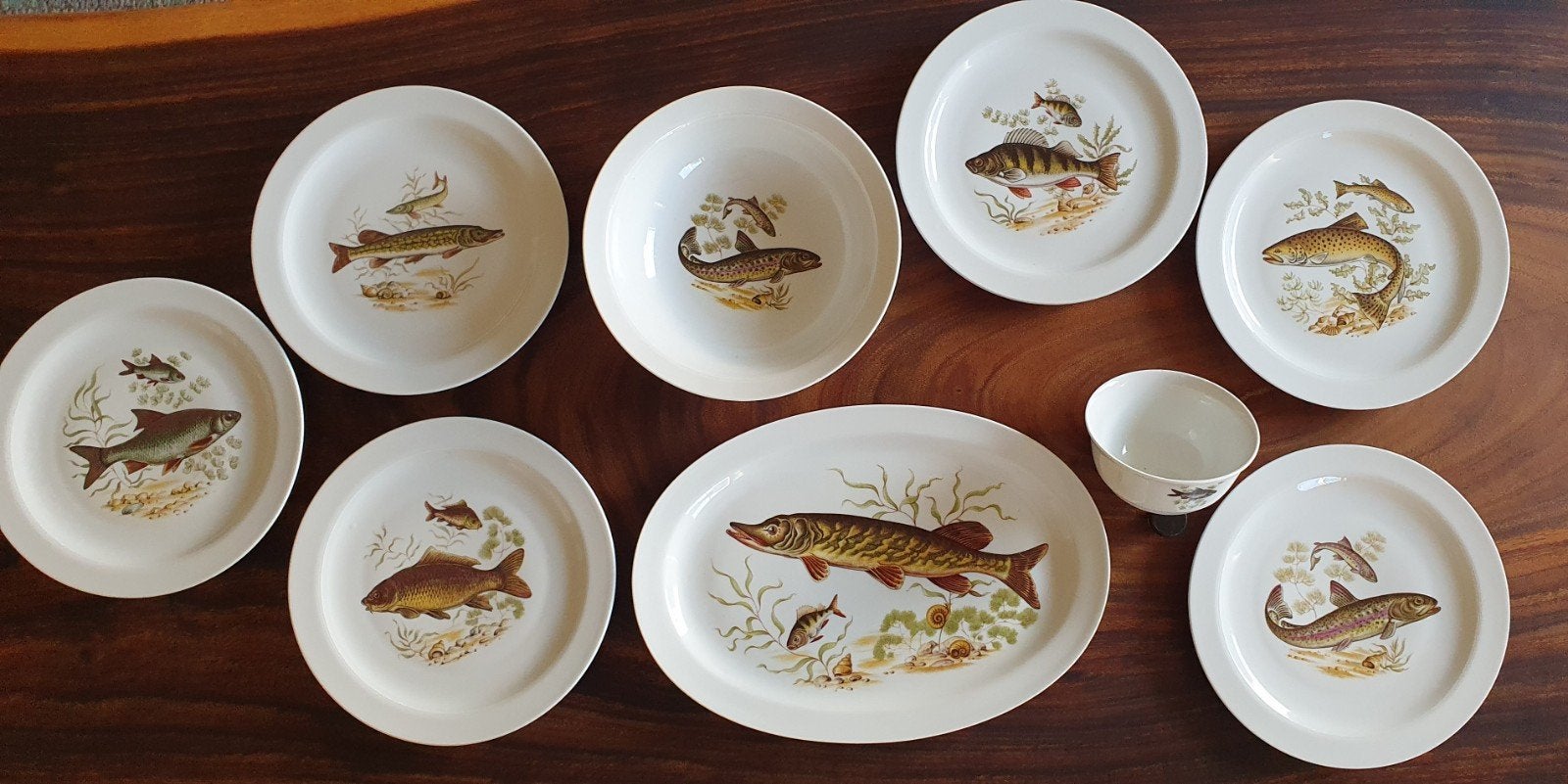 Nieuw Vohenstrauss Johann Seltmann Bavaria Vis servies, Ophalen, Nieuw, Porselein, Overige stijlen