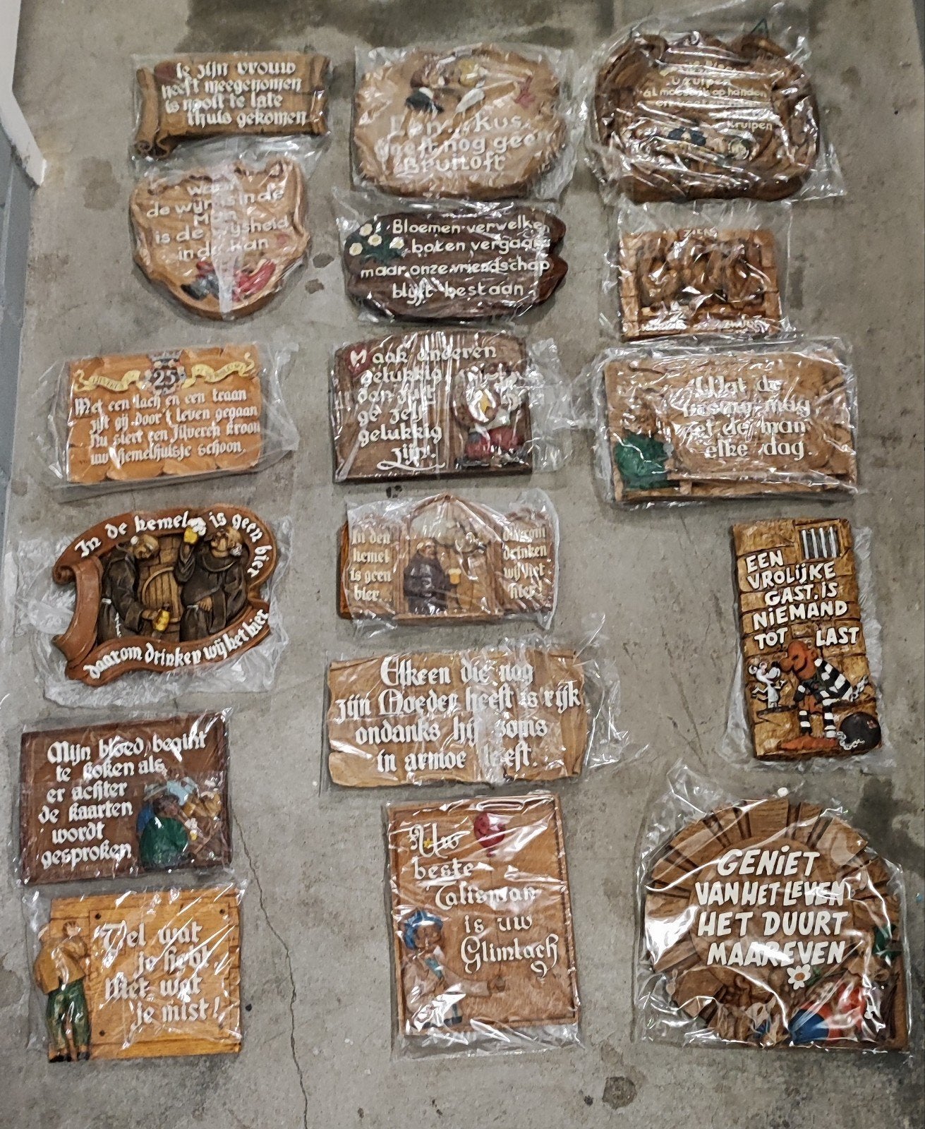 Grote partij vintage spreukenbordjes / wandborden (200+ stuk, Antiek en Kunst, Ophalen
