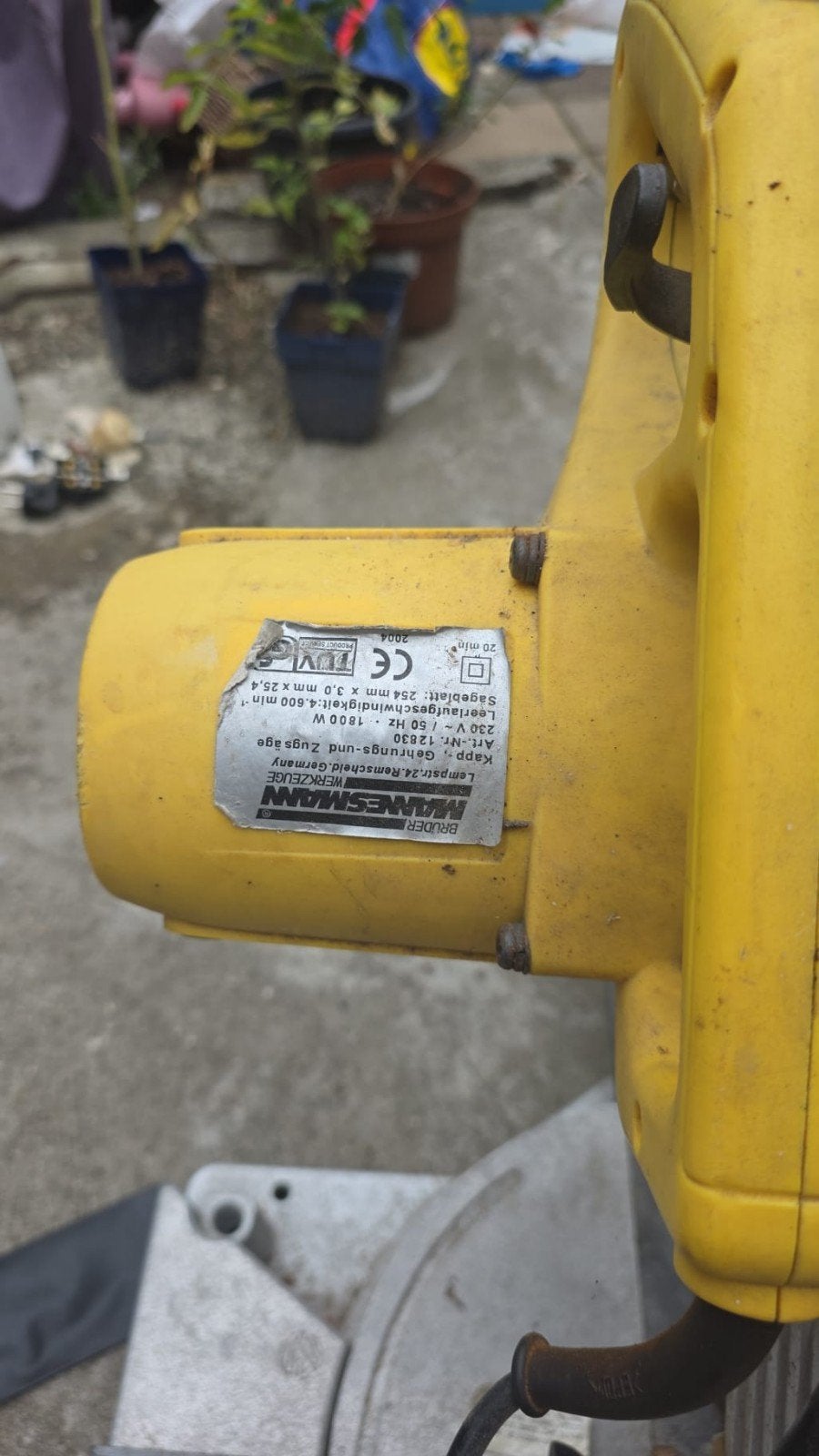 Mannesmann Afkortzaag - 1800W - Gebruikt, Ophalen, Gebruikt, Afkortzaag, 1200 watt of meer