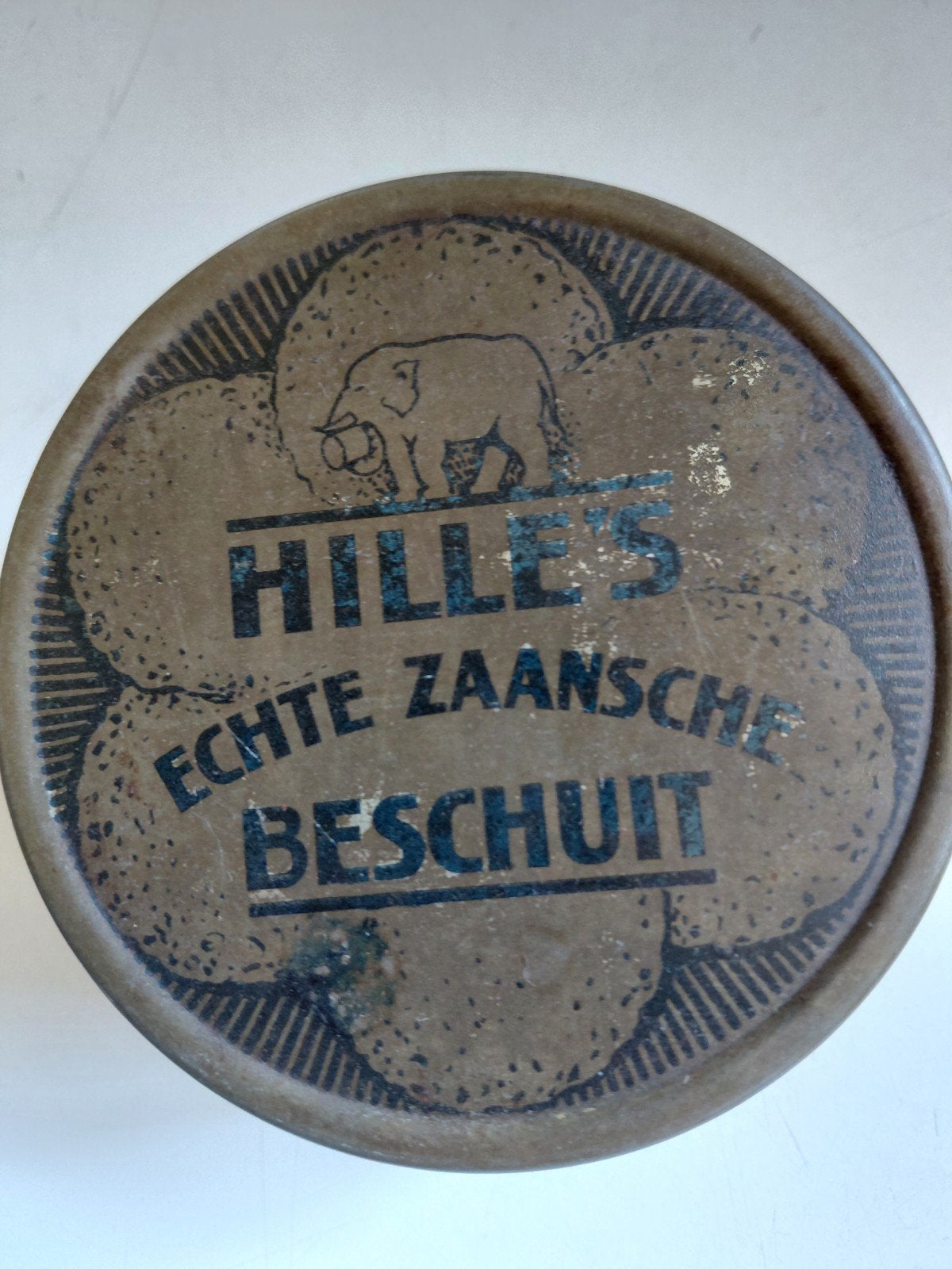 Hille's beschuit monsterblikje, Ophalen of Verzenden, Gebruikt, Overige