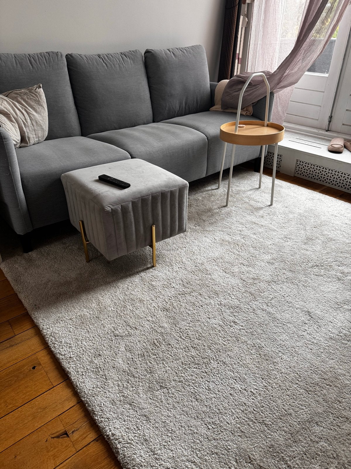 IKEA Couch, footstool (Bank, foetbank), Ophalen, Zo goed als nieuw, 200 cm of meer, Grijs