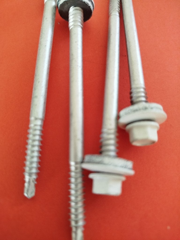 50 st.RVS-bi metalen Sandwichpaneel schroeven 5,5x90 wit, Dakplaat of Dakpanplaat, N, Overige kleuren, N