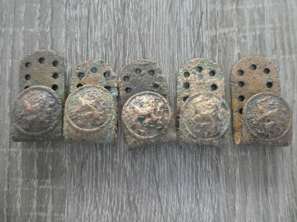 5 Nederlandse koppel/uniform haken., Verzamelen, Ophalen of Verzenden, Landmacht, Nederland, Kleding of Schoenen