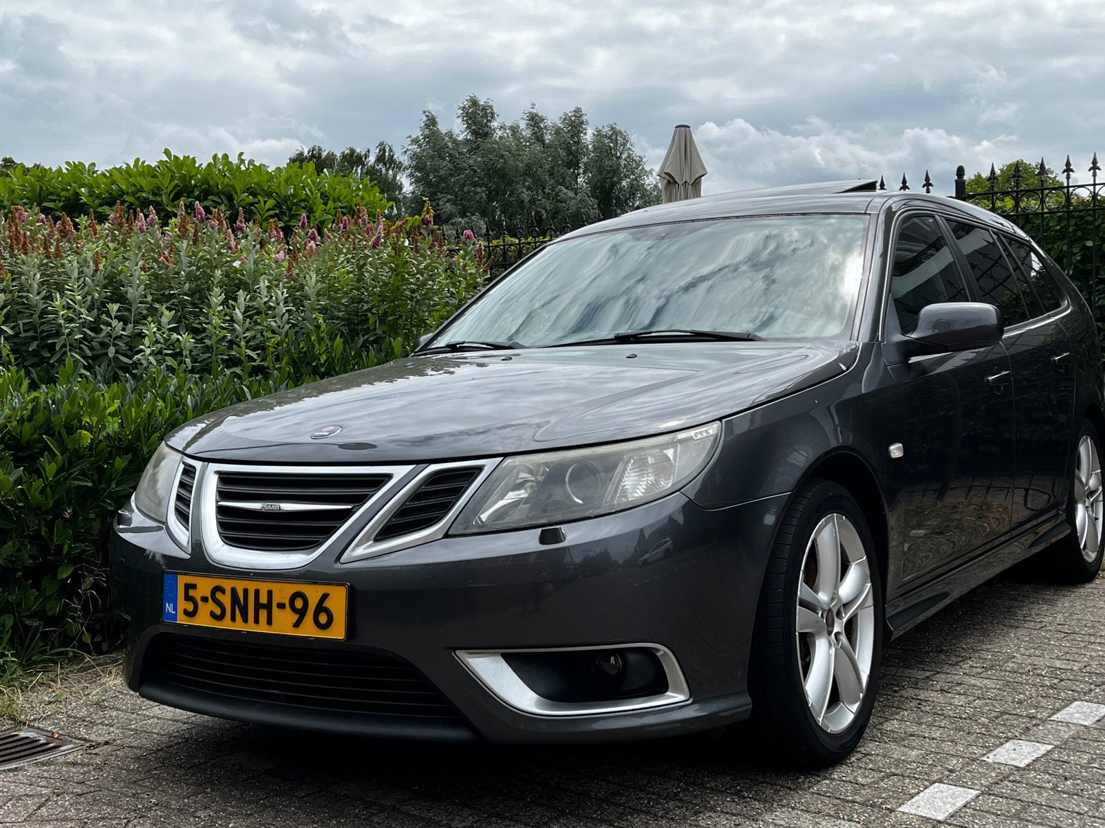 Saab 9-3 2.0 Aero Estate XWD Schuifdak, Carbon Grey, Mj 2009