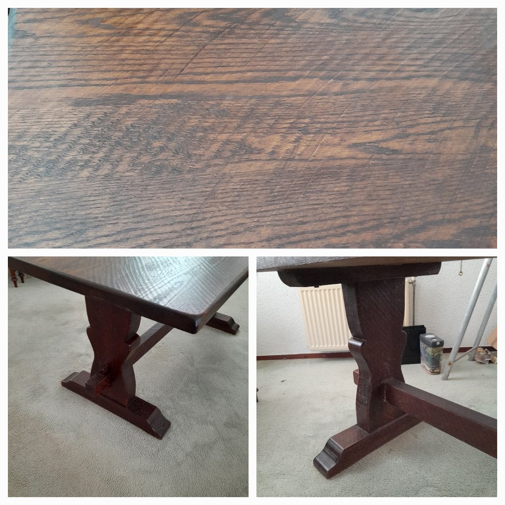 Eettafel, Ophalen, Gebruikt, Eikenhout, 50 tot 100 cm