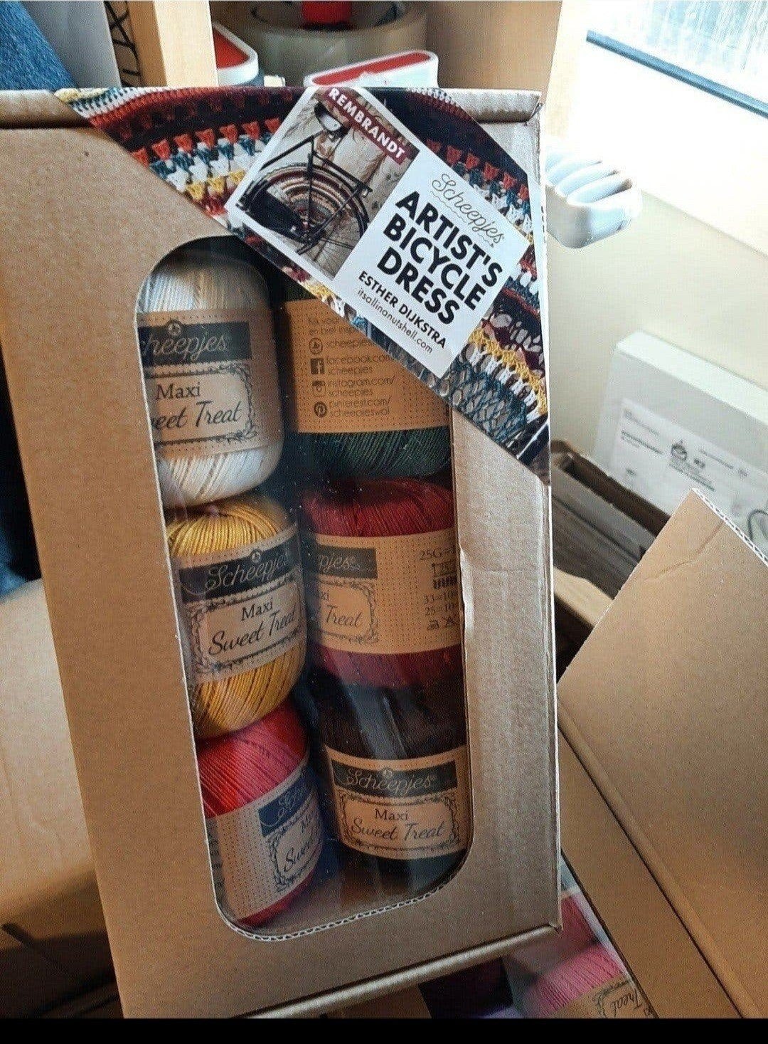 Kit om jasbeschermers te haken voor de fiets in Rembrandt, Ophalen of Verzenden, Haken, Patroon of Boek