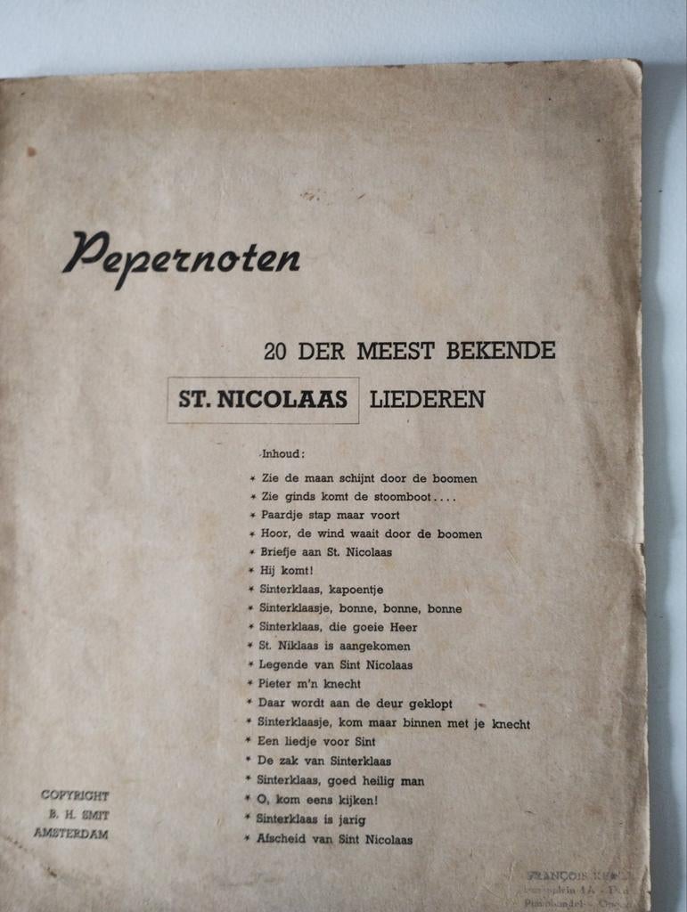 Pepernoten: 20 Meest Bekende St. Nicolaas Liederen, Ophalen of Verzenden, Thema, Populair, Gebruikt