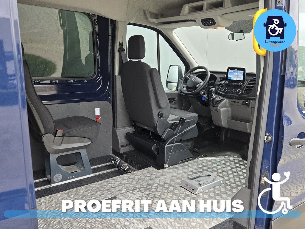 Ford Transit 2.0 TDCI L1H2 | Rolstoelbus | Airco | Lage KM-S, Auto's, 13 km/l, Stof, Gebruikt, Zwart