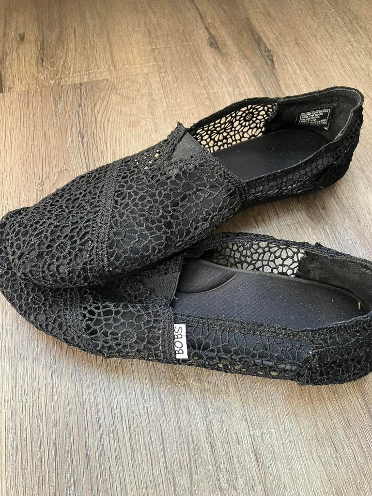 Bobs zwart kanten schoentjes maat 41, Ophalen, Zo goed als nieuw, Instappers, Zwart