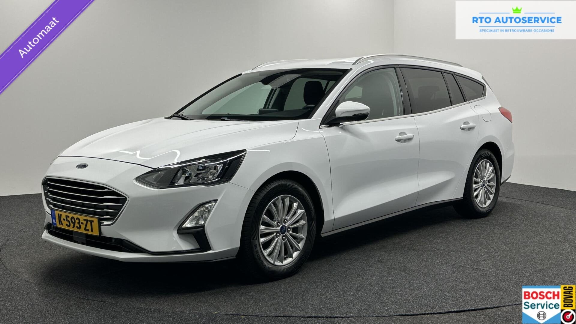 Ford Focus Wagon 1.0 EcoBoost Titanium X Business|Camera|Car, Gebruikt, Met garantie (alle), Wit, Origineel Nederlands