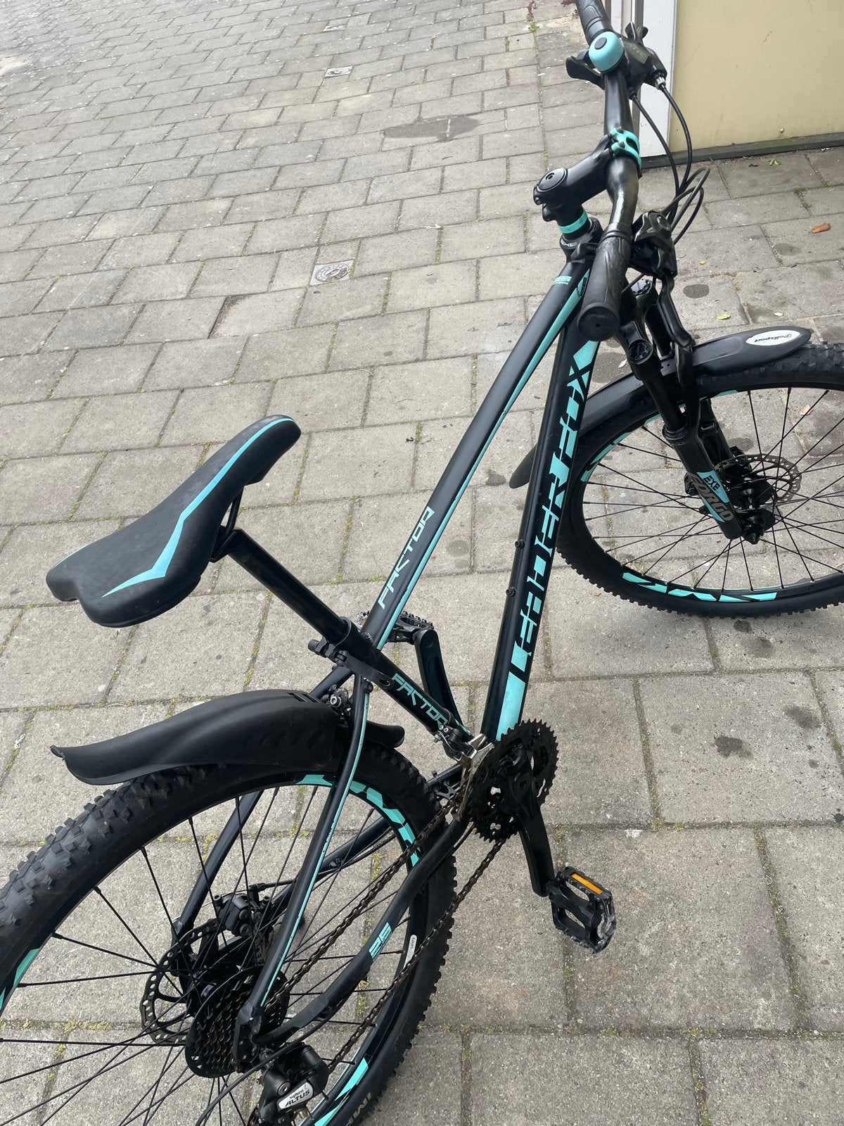 Leader Fox Factor Mountainbike - Zwart/Turquoise, Overige merken, Hardtail, Heren, Ophalen of Verzenden