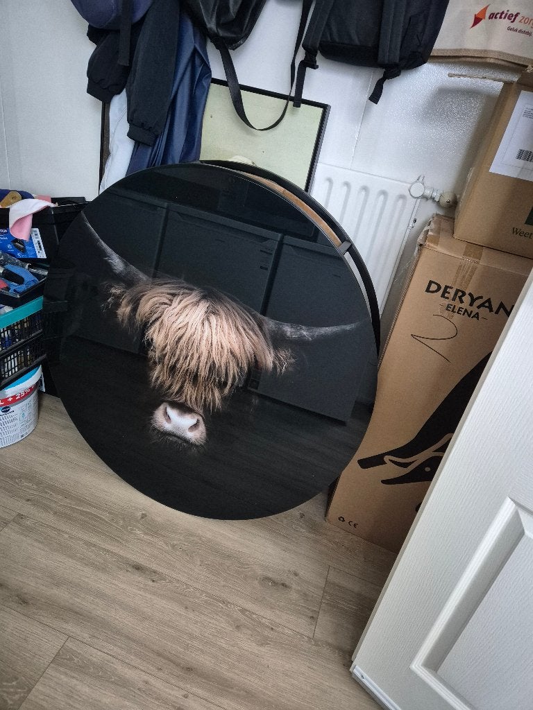 Wandcircel van plexiglas, Huis en Inrichting, Ophalen, Zo goed als nieuw, Schilderij, 100 tot 125 cm