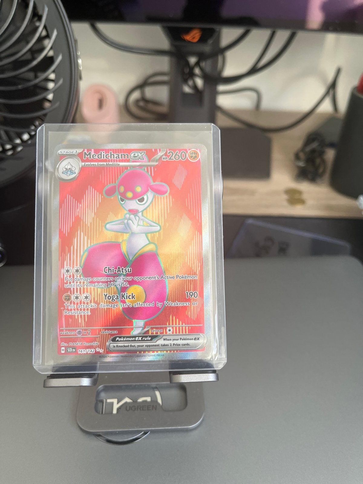 Medicham ex Pokémon kaart - Full Art Foil, Ophalen, Zo goed als nieuw, Losse kaart, Foil