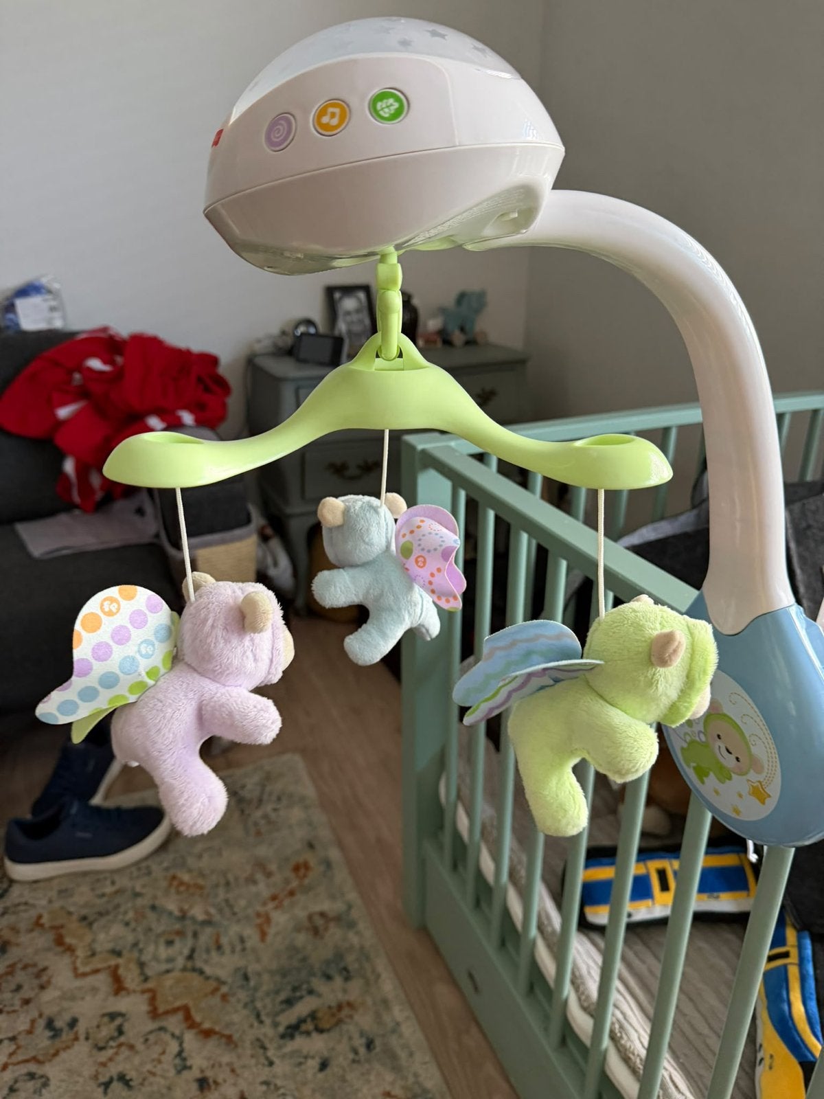 Boxmobiel met licht en geluid, Kinderen en Baby's, Ophalen of Verzenden, Zo goed als nieuw, Mobiel, Met licht