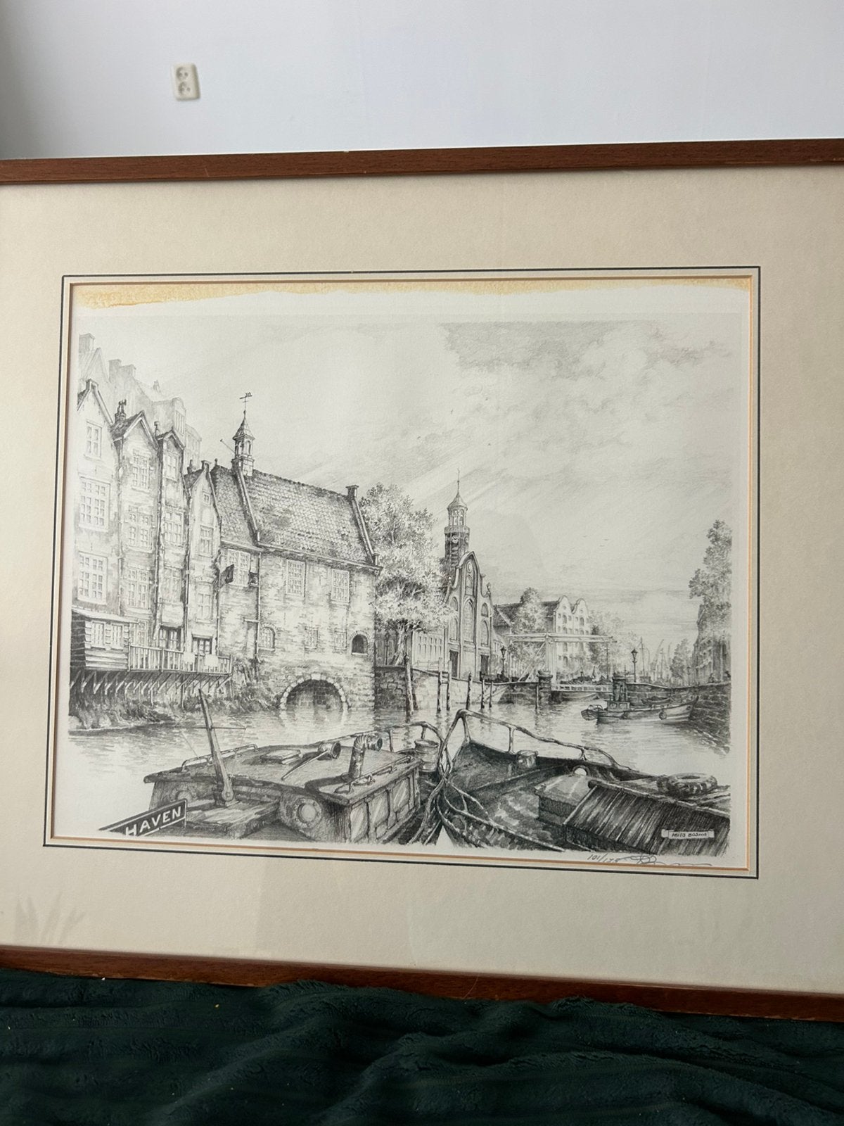Litho van Frits Bosma,nr 101/285, 32x41 cm,  1946, Antiek en Kunst, Kunst | Litho's en Zeefdrukken, Ophalen