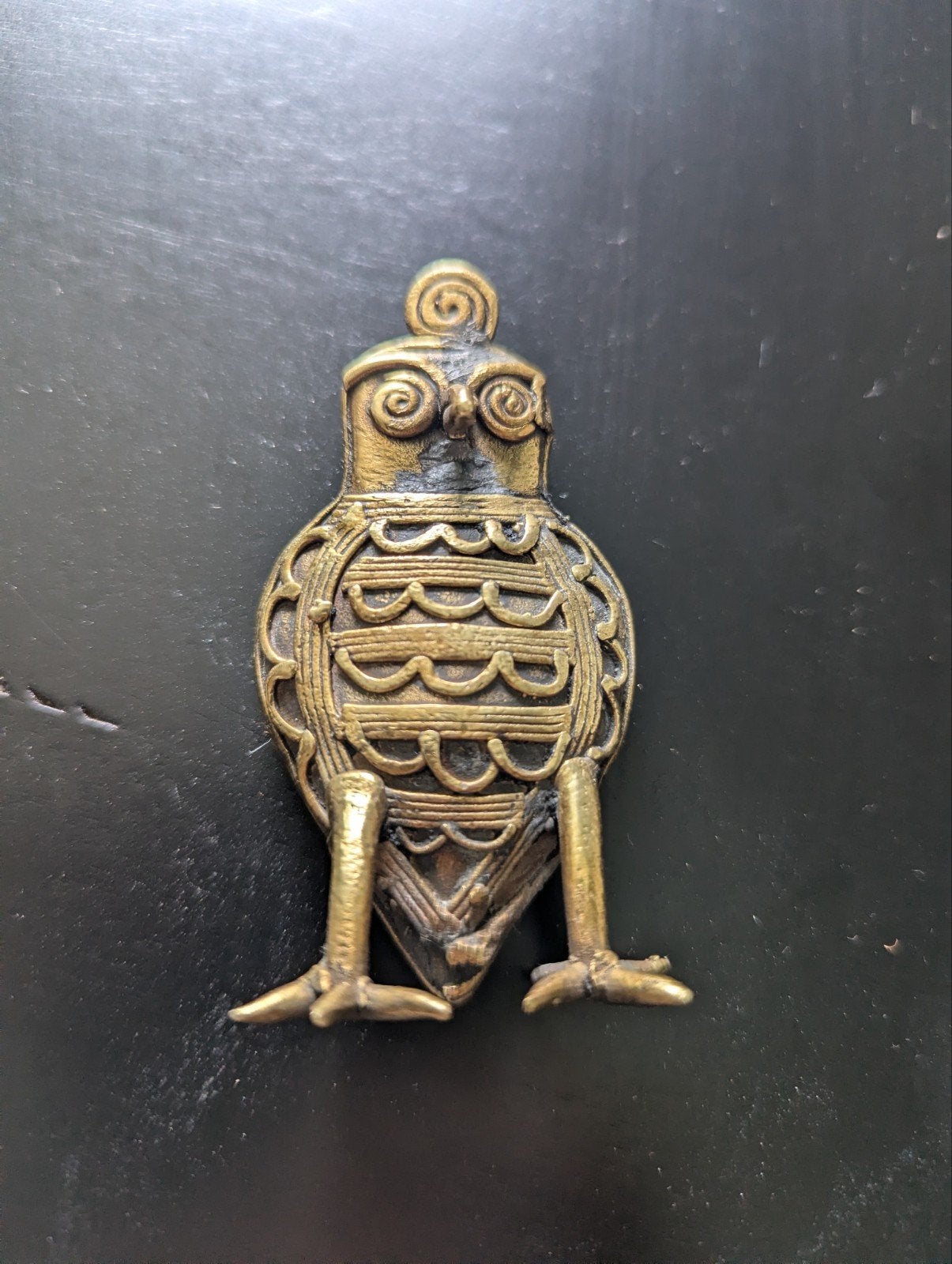 Vintage bronzen uil beeldje - Decoratief en uniek, Ophalen of Verzenden