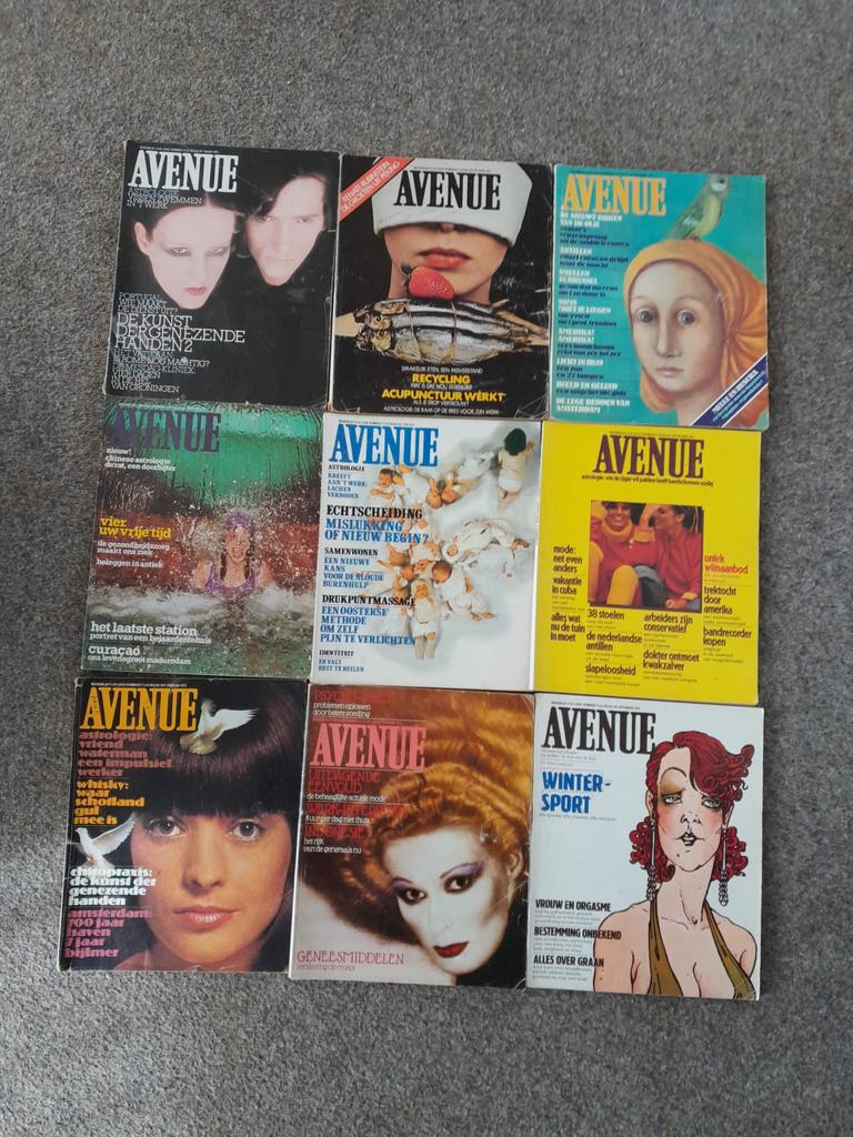 8 stuks vintage Avenue Glossy’s, 1975 in nette staat, Boeken, Tijdschriften en Kranten, Ophalen of Verzenden, Zo goed als nieuw
