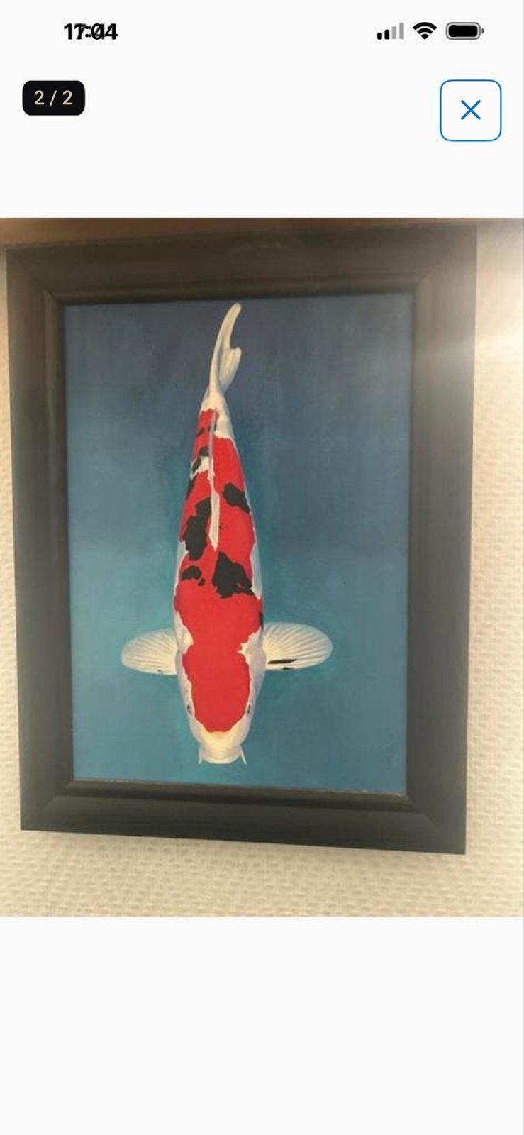 Schilderij van een Koi karper, Ophalen of Verzenden