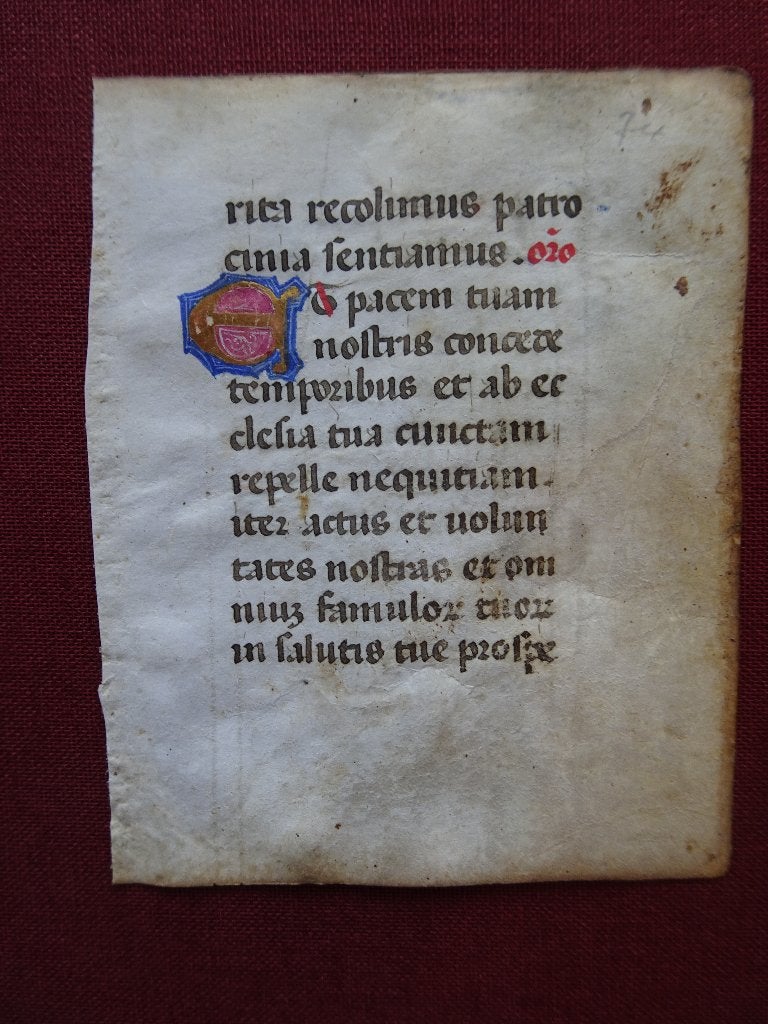 Getijdenboek miniatuur manuscript perkament 10 Italie 1400, Verzenden