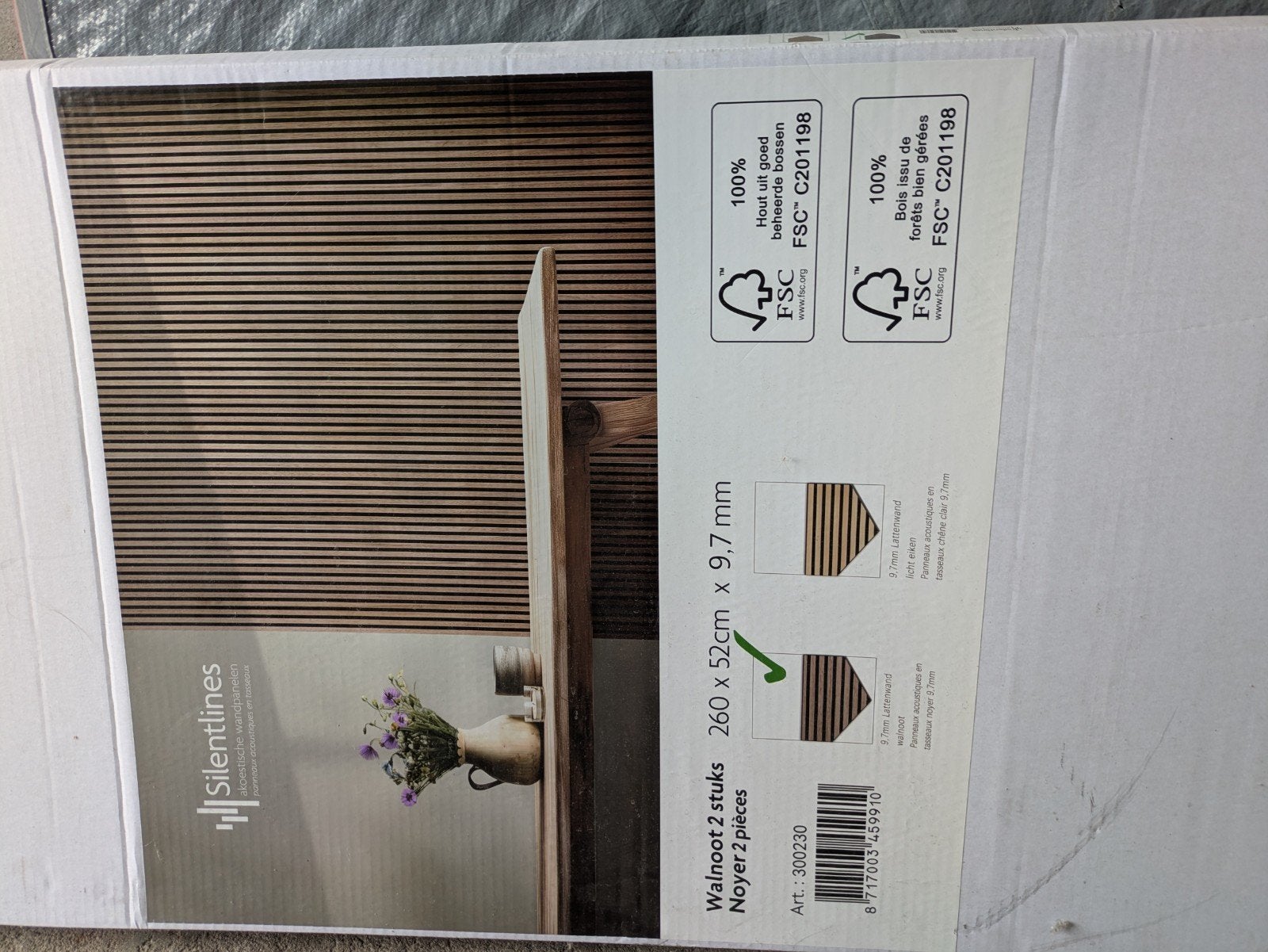 Silentlines Walnoot Paneel - 1 stuk, Doe-het-zelf en Verbouw, Hout en Planken, Ophalen, Minder dan 25 mm, Overige typen, Nieuw