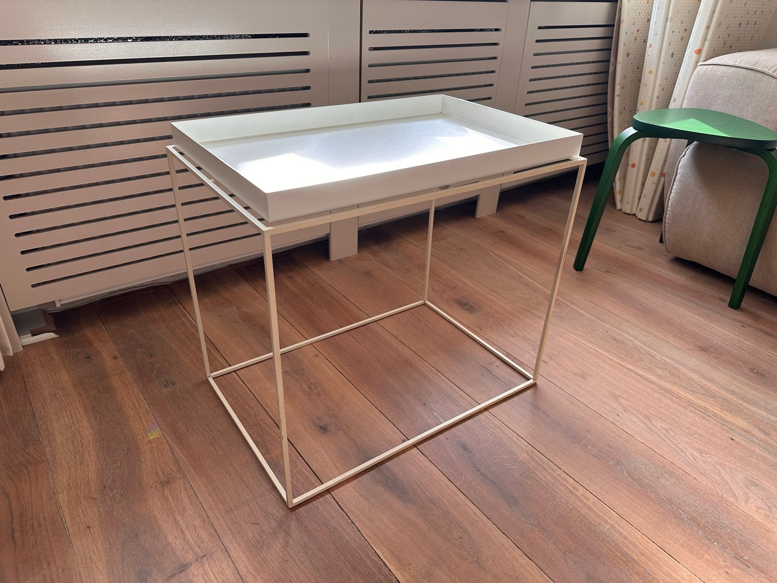 Hay tray table large 60x40 wit, Gebruikt, Metaal of Aluminium, 55 tot 75 cm, Rechthoekig