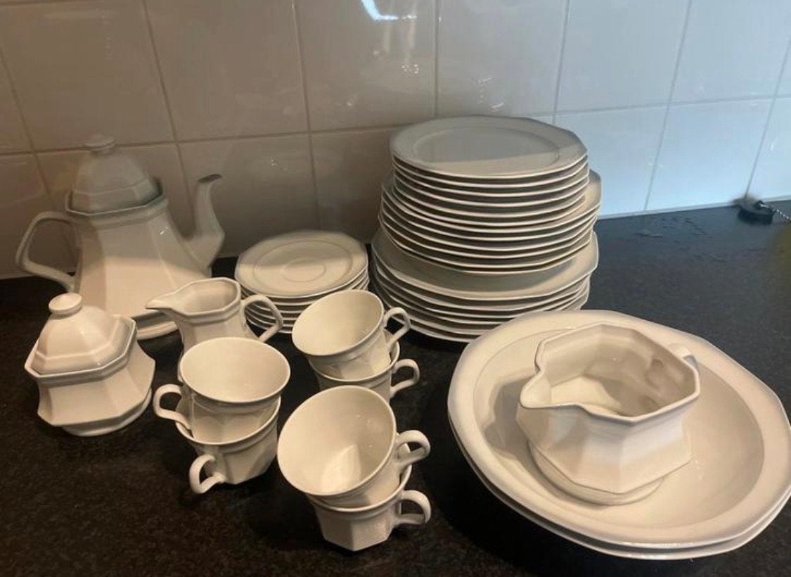 Winterling Marktleuthen Bavaria Servies - Wit/Grijs, Ophalen, Gebruikt, Overige merken, Vintage