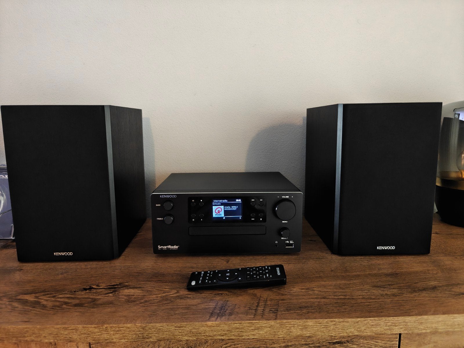 Kenwood M-9500S Zwart Smart Micro HIFI Systeem, Microset, Tuner of Radio, Zo goed als nieuw, Ophalen