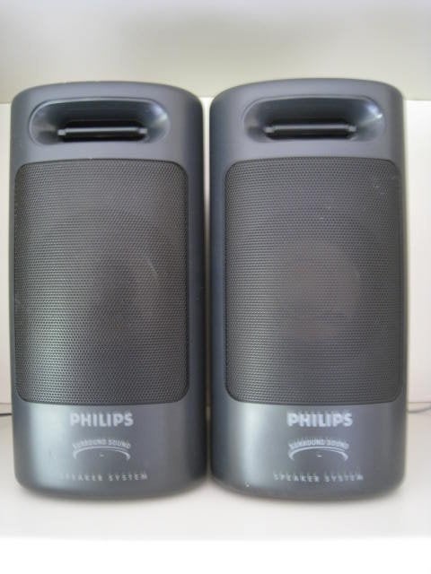 2 luidsprekers Philips, Surround Sound Speaker System.