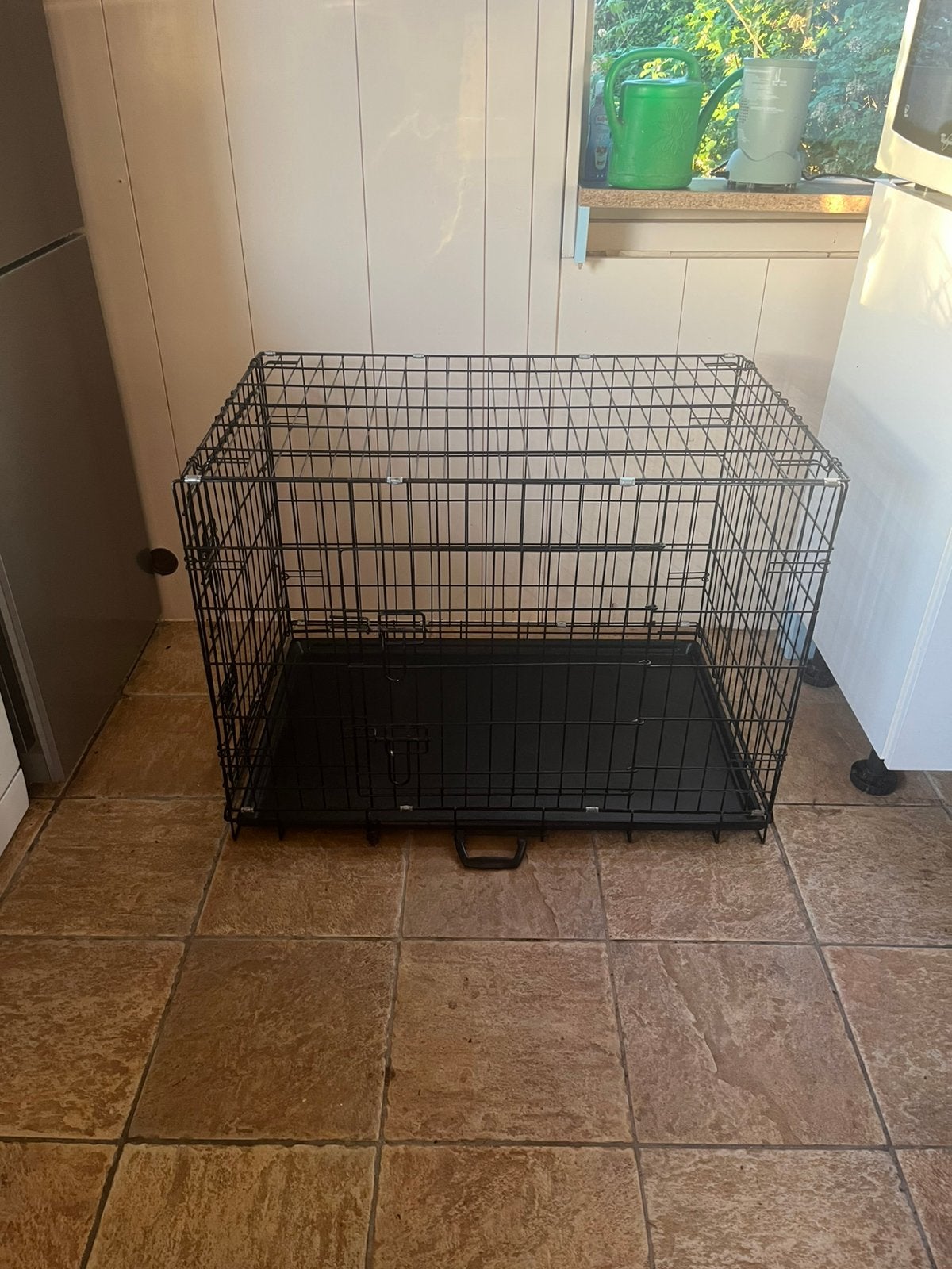 Nette zwarte hondenbench 90x60x65 cm, Dieren en Toebehoren, Hondenhokken, Ophalen, Hondenkennel, Gebruikt, 65 tot 100 cm