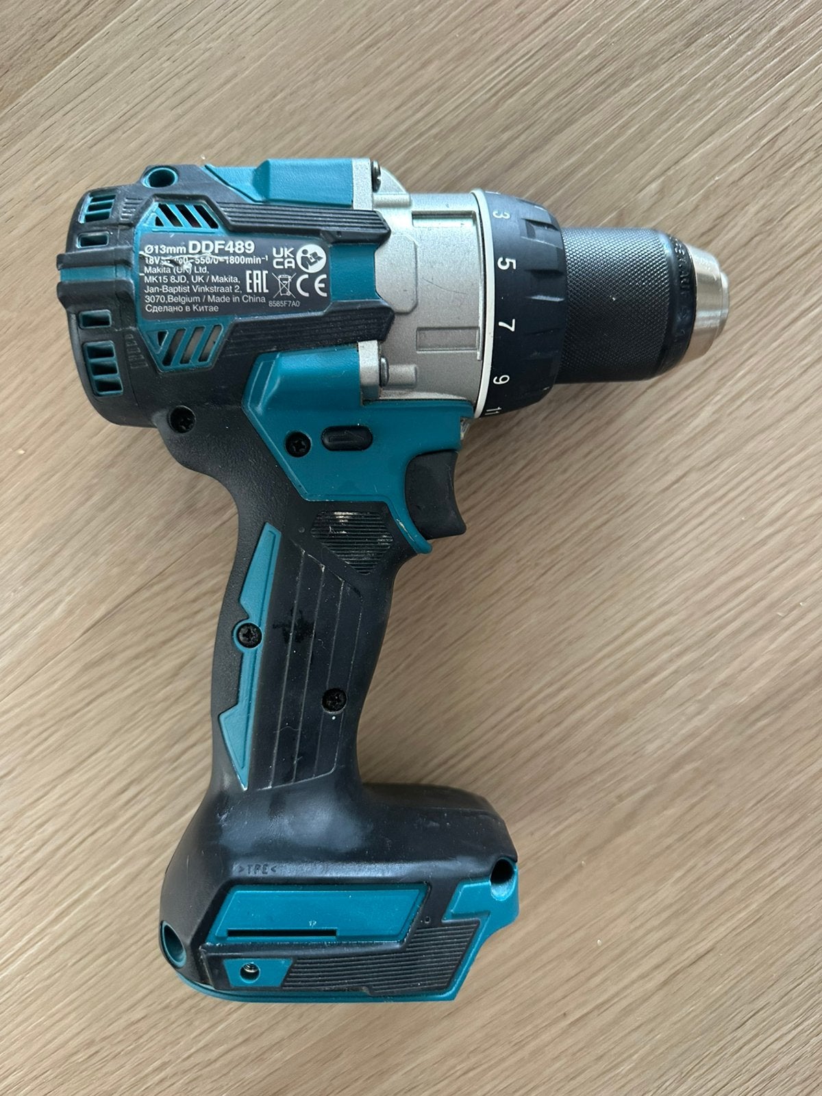 Makita DDF489 18V LXT Brushless – z.g.a.n. + garantie, Ophalen, Zo goed als nieuw, Boor- en Schroefmachine