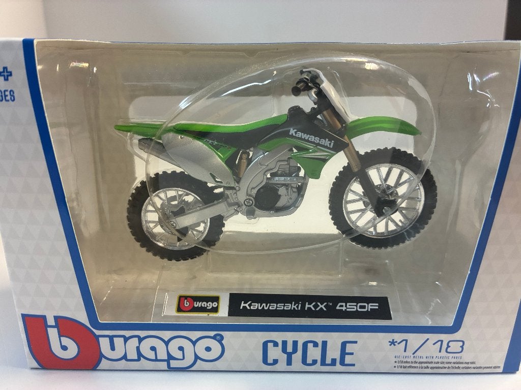 59809: Kawasaki KX 450F - Bburago 1:18, De Steenbok 26, 5215 ME ‘s-Hertogenbosch, Nieuw, Ophalen of Verzenden, Motor
