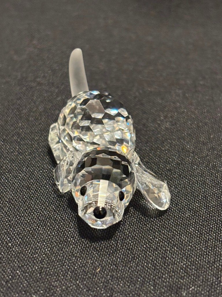 Swarovski beagel met matte staart | Crystal Memories, Verzamelen, Swarovski, Ophalen of Verzenden, Zo goed als nieuw, Figuurtje
