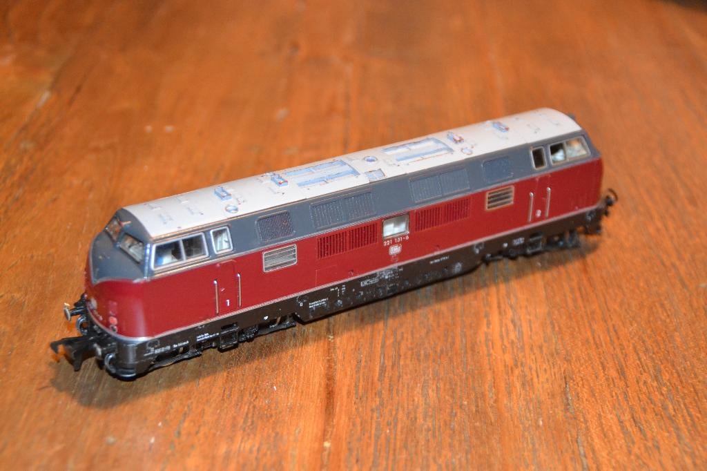 Vintage Fleischmann diesel locomotief DB 221 131-6, Gebruikt, Locomotief, Ophalen of Verzenden, Fleischmann