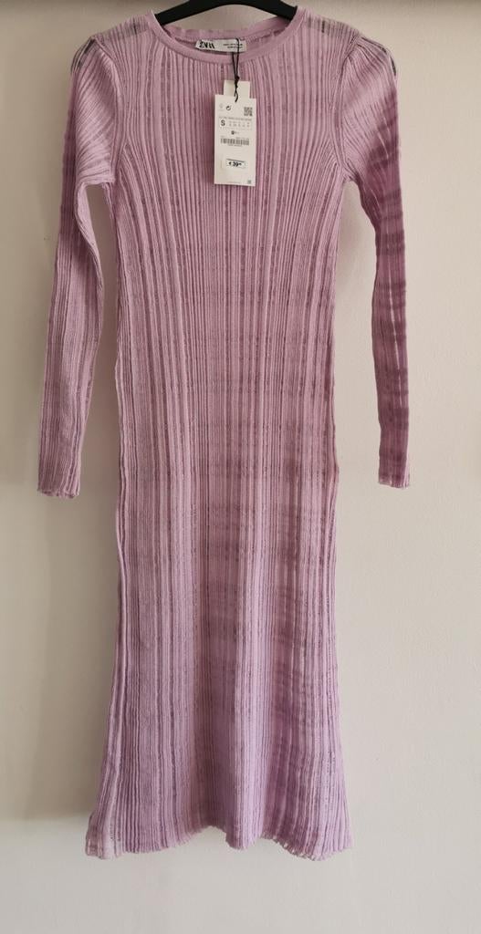 ZARA jurk mt. S, Kleding | Dames, Jurken, Nieuw, Maat 36 (S), Paars, Onder de knie, Verzenden