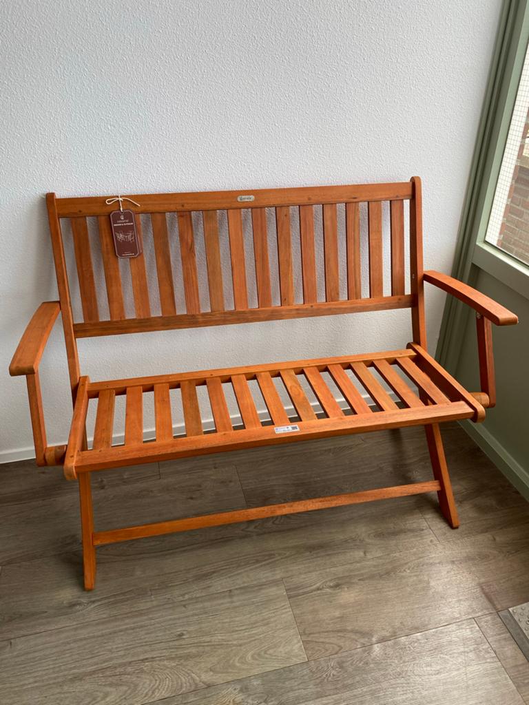Houten tuinbank - inklapbaar, Tuin en Terras, Tuinbanken, Ophalen of Verzenden, Nieuw, Hout
