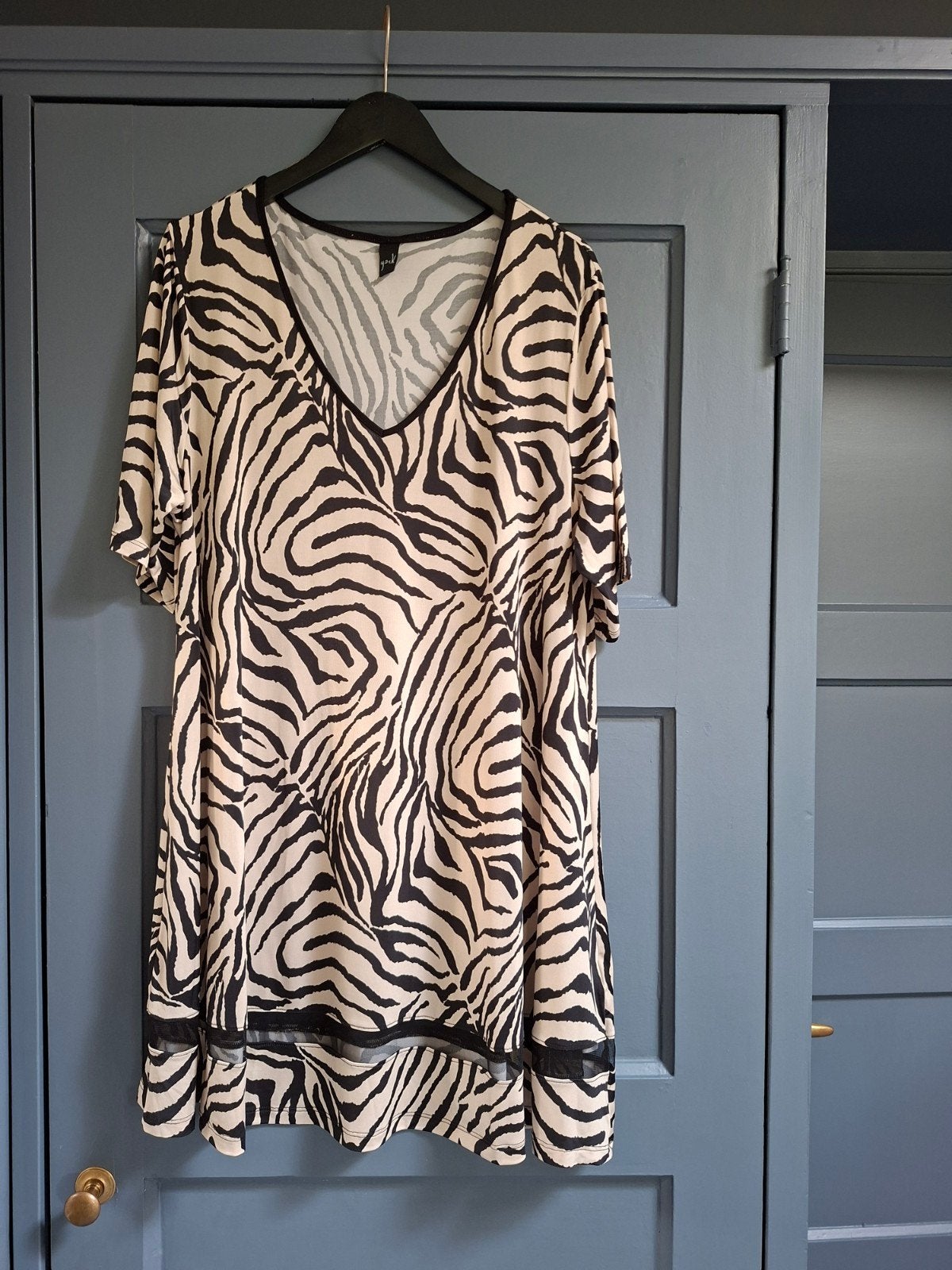 Yoek Zebra Print Tuniek/Jurk - Maat L (46-48), Yoek, Meerkleurig, Maat 46/48 (XL) of groter, Ophalen of Verzenden
